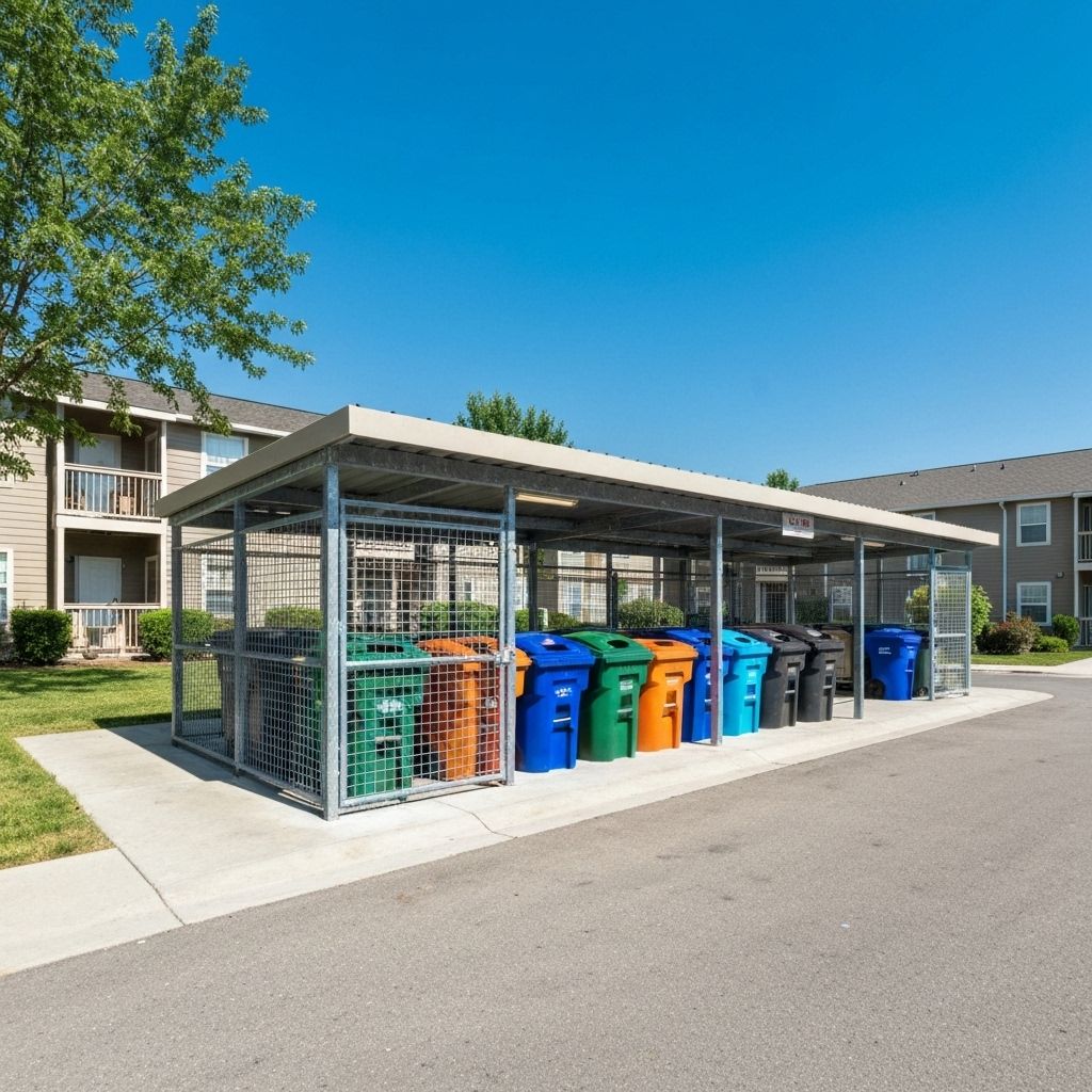 After Sterling Valet service - clean dumpster area